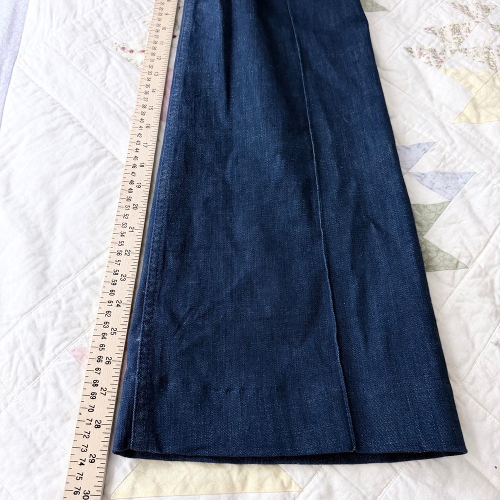 NEW Zara Womens High Waisted Wide Leg Jeans 2 Dark Indigo Front Seam Denim - Picture 12 of 12